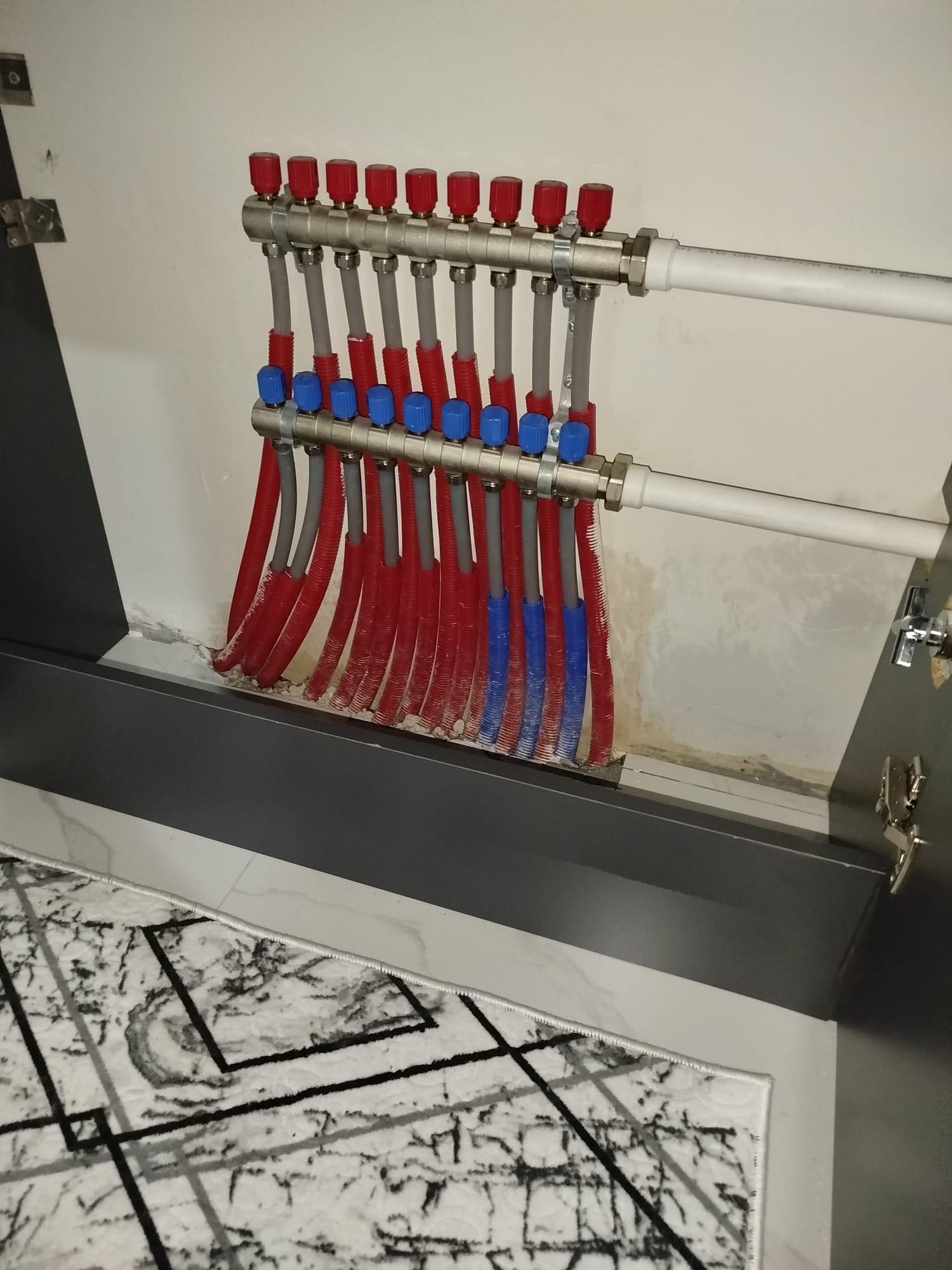 Yeni inşa edilmiş su boruları